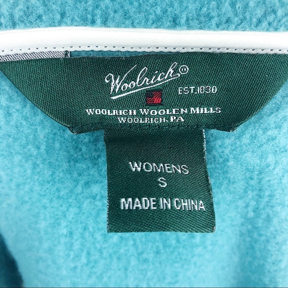 Woolrich Mint Green Zip Up Fleece Vintage Vest - Picture 8 of 8